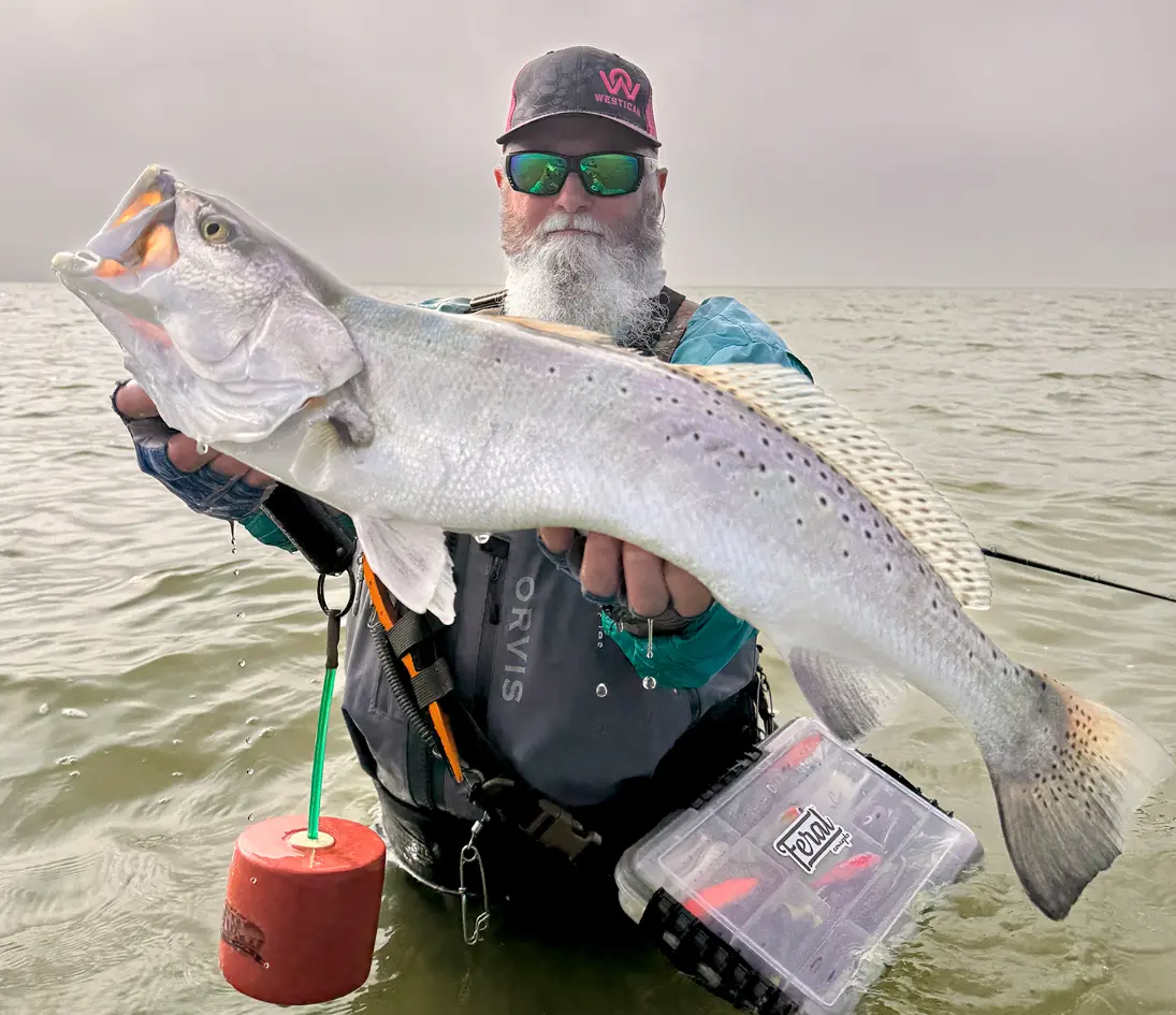 winter time gator trout caught on baffin bay